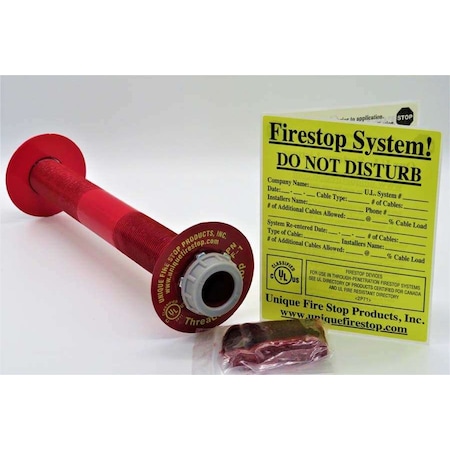 Unique Fire Stop Products Through Pentration Threaded Firestop Sleeve Kit 1 inch diameter TF-1